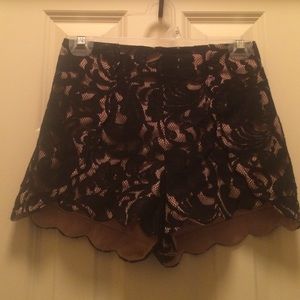 Lush Black lace shorts