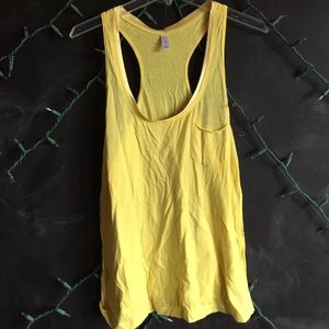 Bright yellow racerback