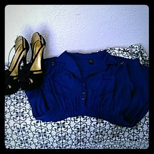 B R A N D N E W.  R O Y A L  B L U E  D R E S S