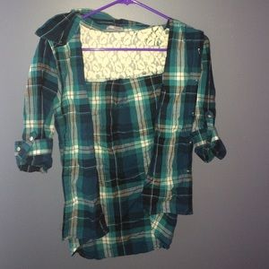 Blue Flannel, Lace Backing