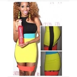 Sexy multicolor club dress