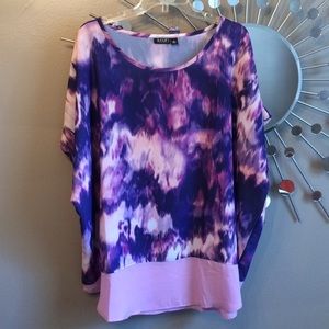 Gorgeous Watercolor Blouse NWOT
