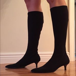 DKNY size 7 1/2 microfiber black boots
