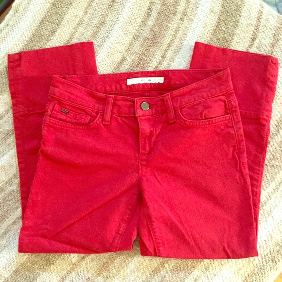SOLD Red JOE'S JEANS socialite kickers size 26 - Picture 1 of 3