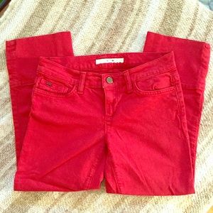 SOLD Red JOE'S JEANS socialite kickers size 26