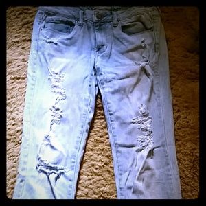 american eagle distressed skinny jeans