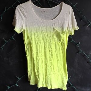 White and yellow ombré shirt