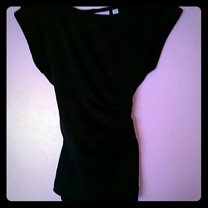 Black Silky Tie Top