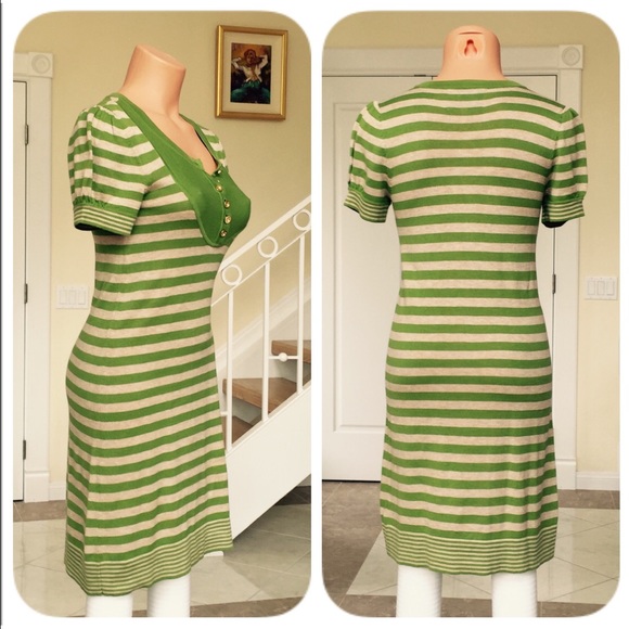 Juicy Couture Green Striped Dress - Picture 2 of 4