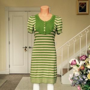 Juicy Couture Green Striped Dress