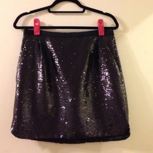 JCrew purple sequin mini skirt