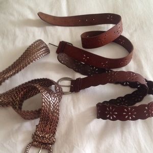 Three small belts