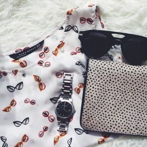Zara's Sunglasses Pattern Top