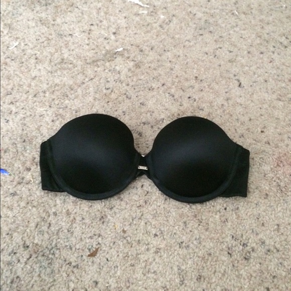 34b Black Strapless Push-up Bra