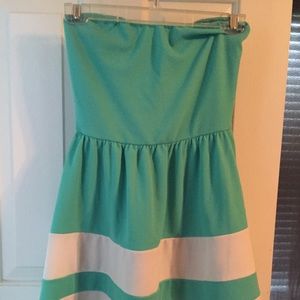 Modcloth mint and white skater skirt Tube dress