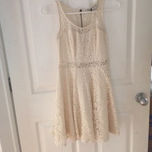 cream lace dress