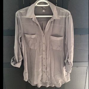 Sheer gray blouse