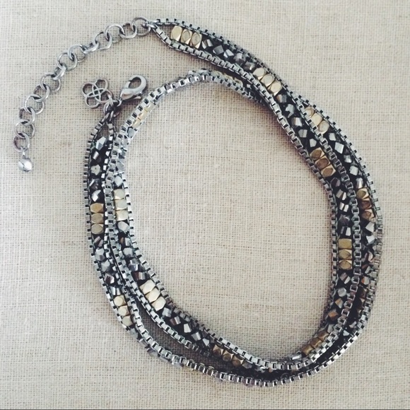 Mixed Metal Triple Wrap Bracelet - Picture 2 of 4