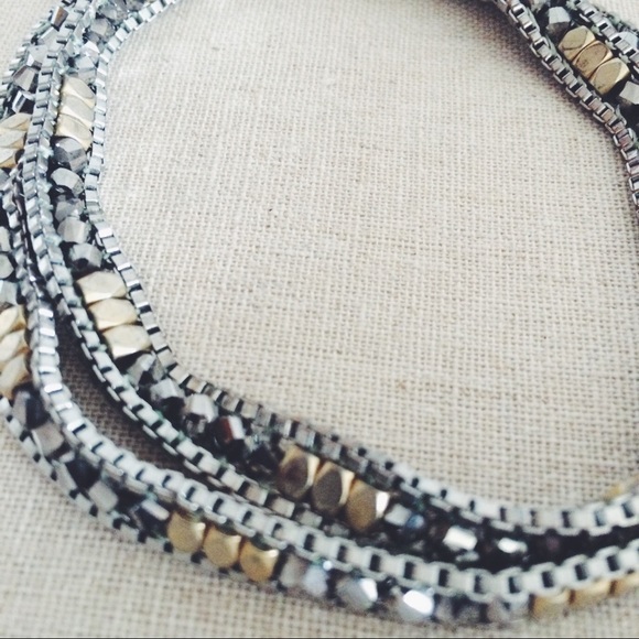 Mixed Metal Triple Wrap Bracelet - Picture 3 of 4