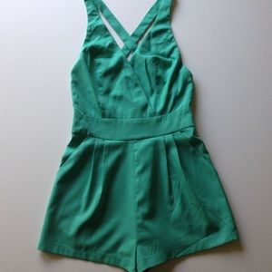 Maude Green Romper NWOT