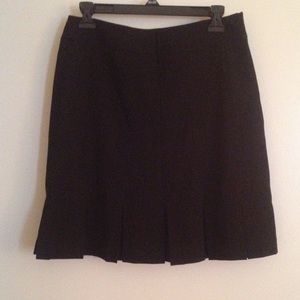 Pleated Black Pencil Skirt