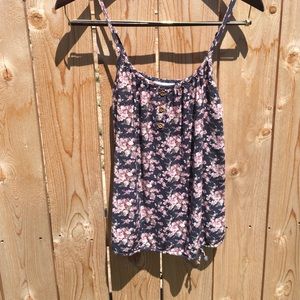 Spaghetti-Strap Floral Top