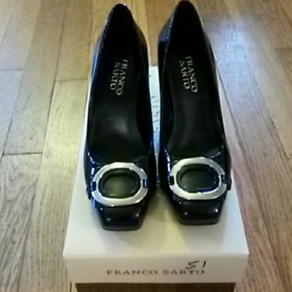Franco Sarto patent leather high heel pumps
