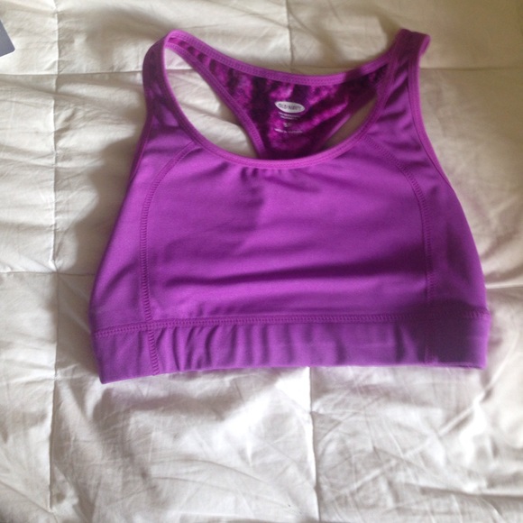 Purple sports bra
