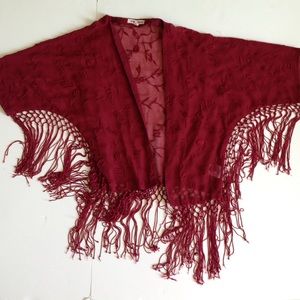 Buckle Fringed Kimono