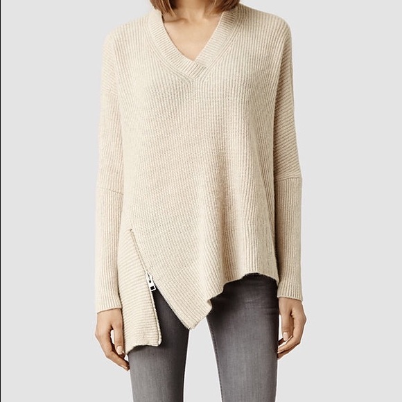 All Saints Sweaters - ALLSAINTS NEW ABLE ZIP SWEATER IN "QUARTS MARL" !!