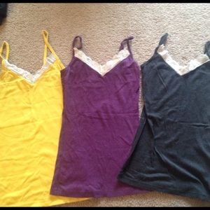 Spaghetti strap tanks