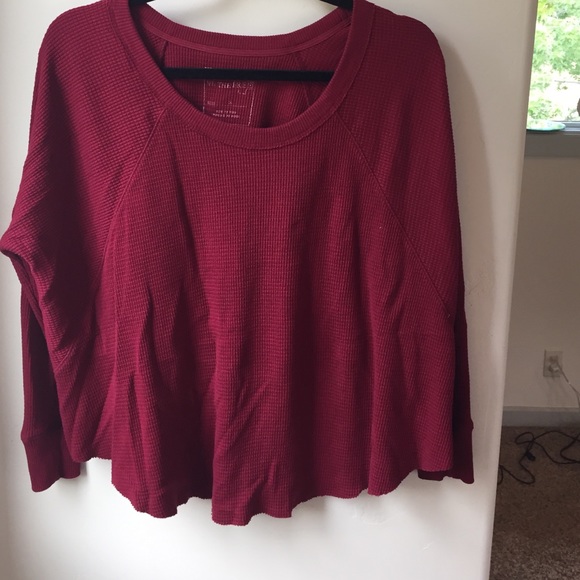 Free people red thermal top