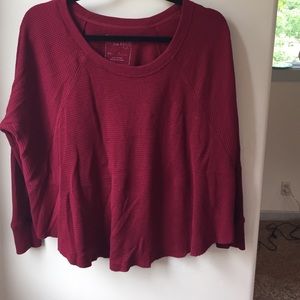 Free people red thermal top