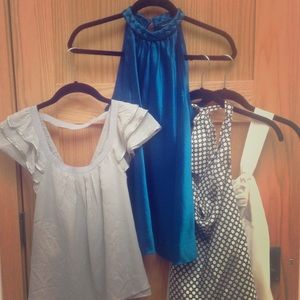 BUNDLE- silk tops, size 0