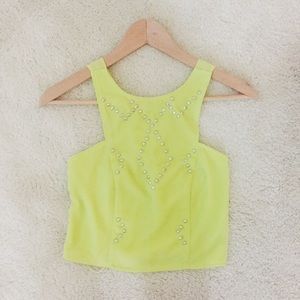 Lime green dressy top