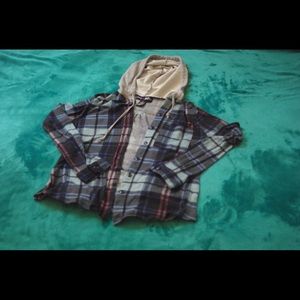 Flannel hoodie