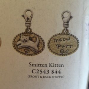 Sterling silver Smitten Kitten charm