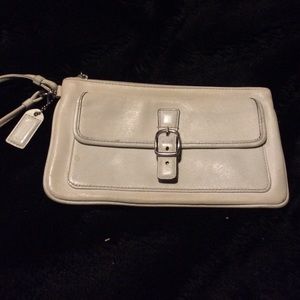 Coach wristlet white