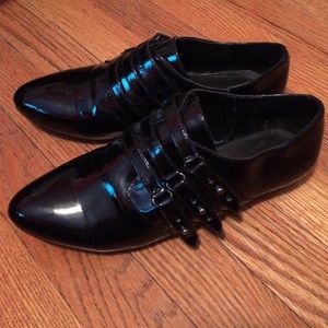 ALDO black patent leather Oxfords size 8/38