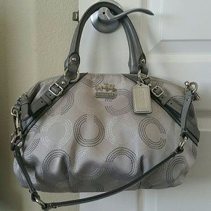 Silver Coach handbag/shoulder bag