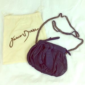 Junior Drake Navy Blue Leather Crossbody Bag