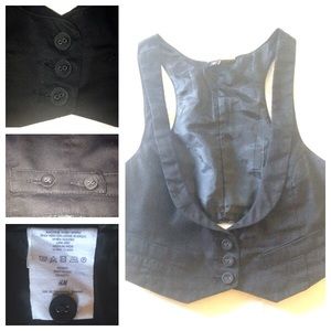Black H&M Tuxedo Style Vest