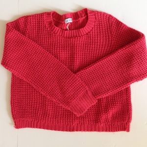 Cropped sweater size XS. LA Hearts coral/pink