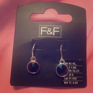 Black dangle earrings