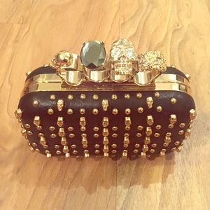 Skull Black and Gold Clutch!