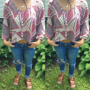 Charlotte Russe laced back shirt