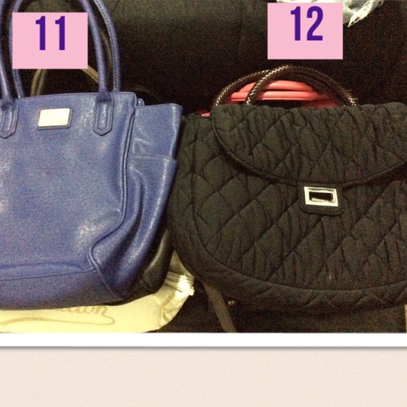 Nine West blue tote and black BCBG quilted tote