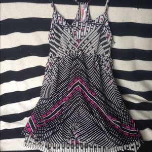 O'Neil Short Black, white and Hot pink dress