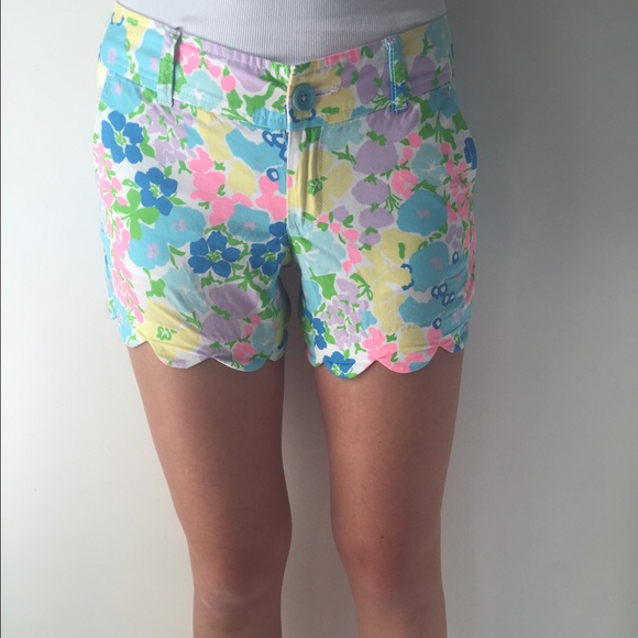 Lilly Pulitzer Callahan Shorts Buttercup Scallop