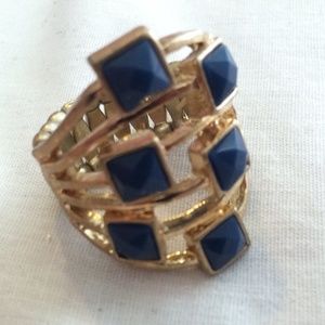 Navy Blue & Gold Ring
